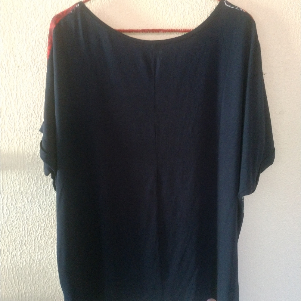 Patterned Dropped Shoulder Blouse - Picture 2 of 6
